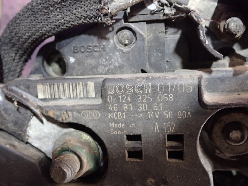 фото №6, Fiat stilo 01-10 1.6 103km генератор 0124325058