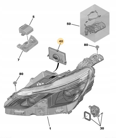 фото №3, Модуль фара peugeot