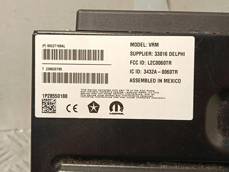 фото №2, Chrysler pacifica 2017 модуль / блок керування камери 68227168al