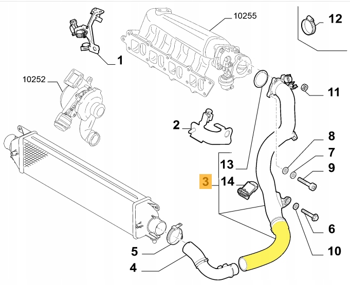 фото №3, Интеркулер turbo труба fiat bravo ii lancia delta