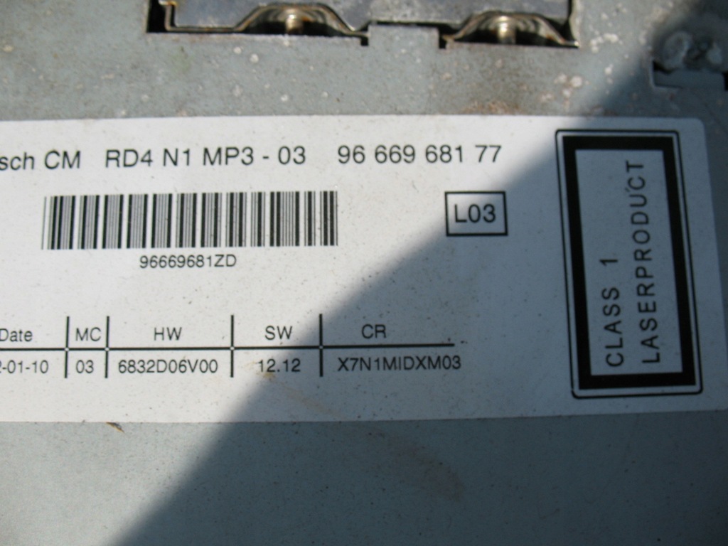 фото №2, Citroen c5 iii радио заводской 96669681