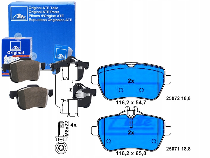 фото №1, Гальмівні колодки гальмівні mercedes задня w222 c217 r231 12- a