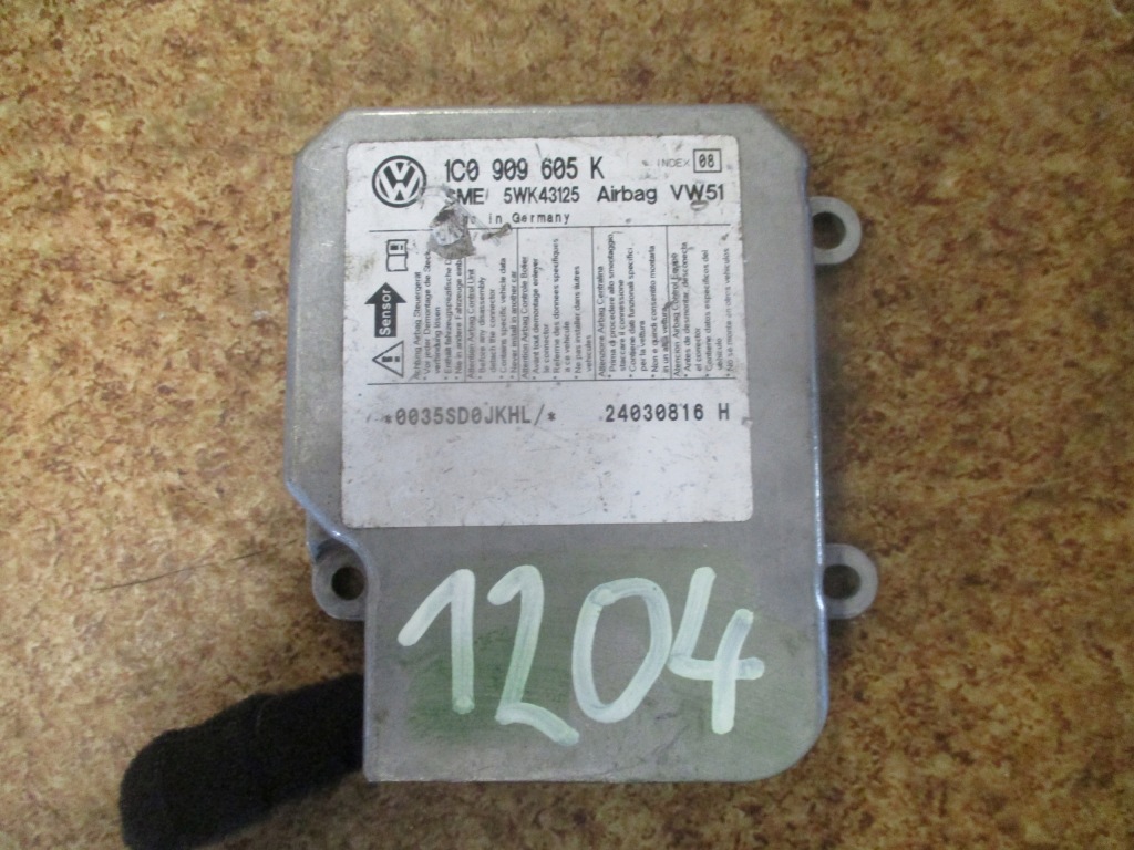 фото №1, Модуль датчик air bag vw polo iv 9n 1c0909605k