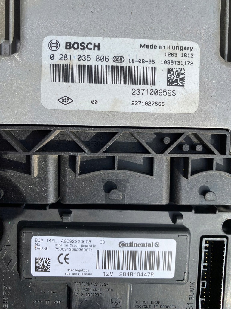 фото №2, Набор стартовый бортовой компьютер renault clio iv 1,5 dci