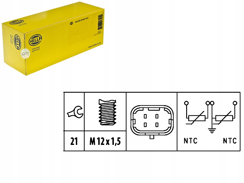фото №1, Датчик температуры жидкость радиатора [hella]