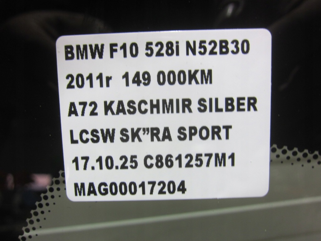 Bmw 5 f10 f11 стекло передняя передок  лобовое оригинал 51317203145 7203145 Доставка