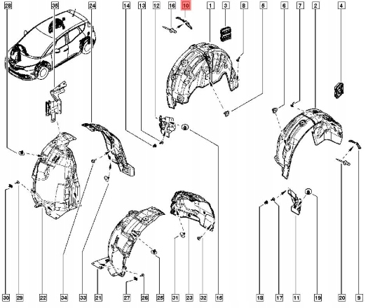 фото №4, Oryg молдинг крила бризковик правий задня renault espace v scenic iv