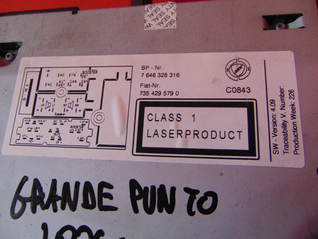 фото №3, Fiat grande punto радио cd радиопроигрыватель