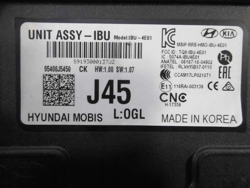 фото №5, Kia stinger gt usa блок управления модуль обдув резистор вентилятор 95400j5450