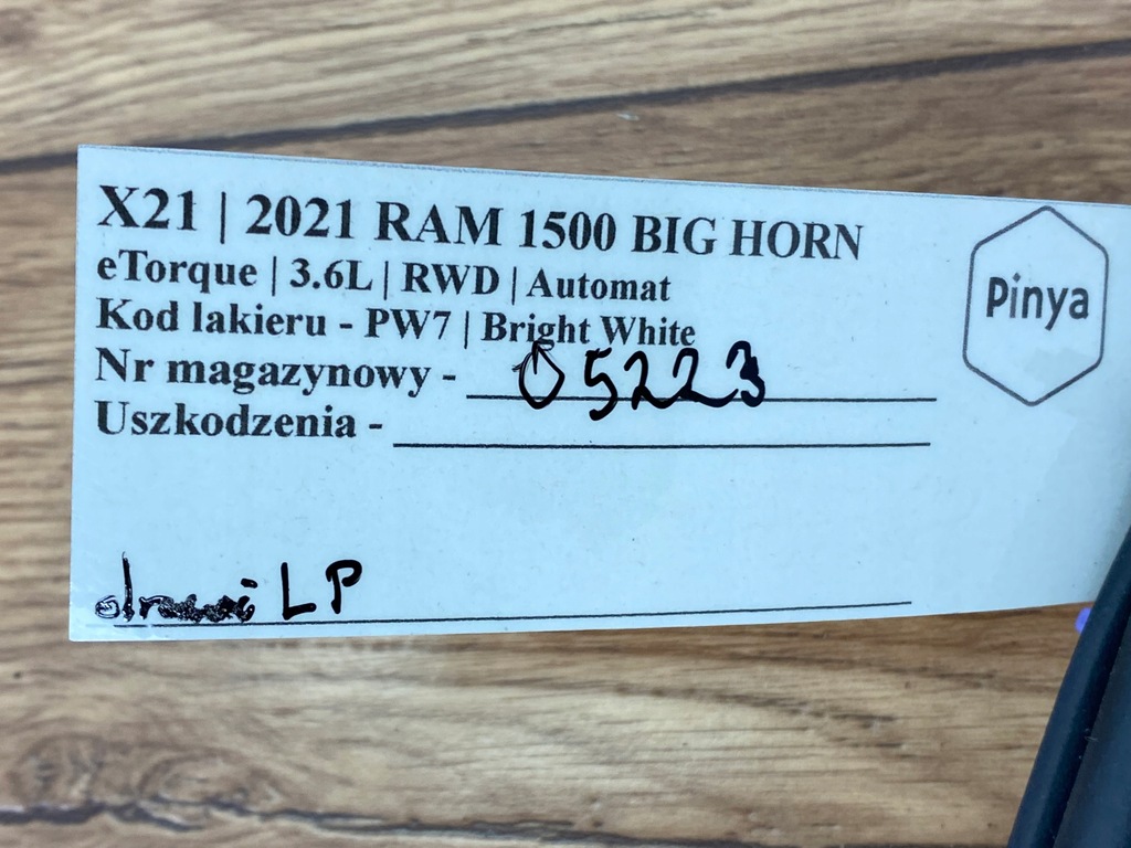 фото №7, Прокладка двері лівий перед ram 1500 2019+ usa