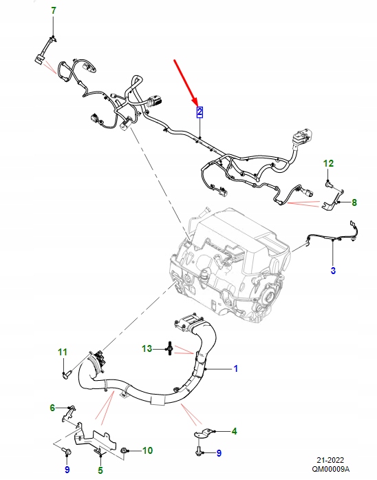 фото №1, Jaguar i-pace x590 rear electric двигун rear end harness t4k17279 original