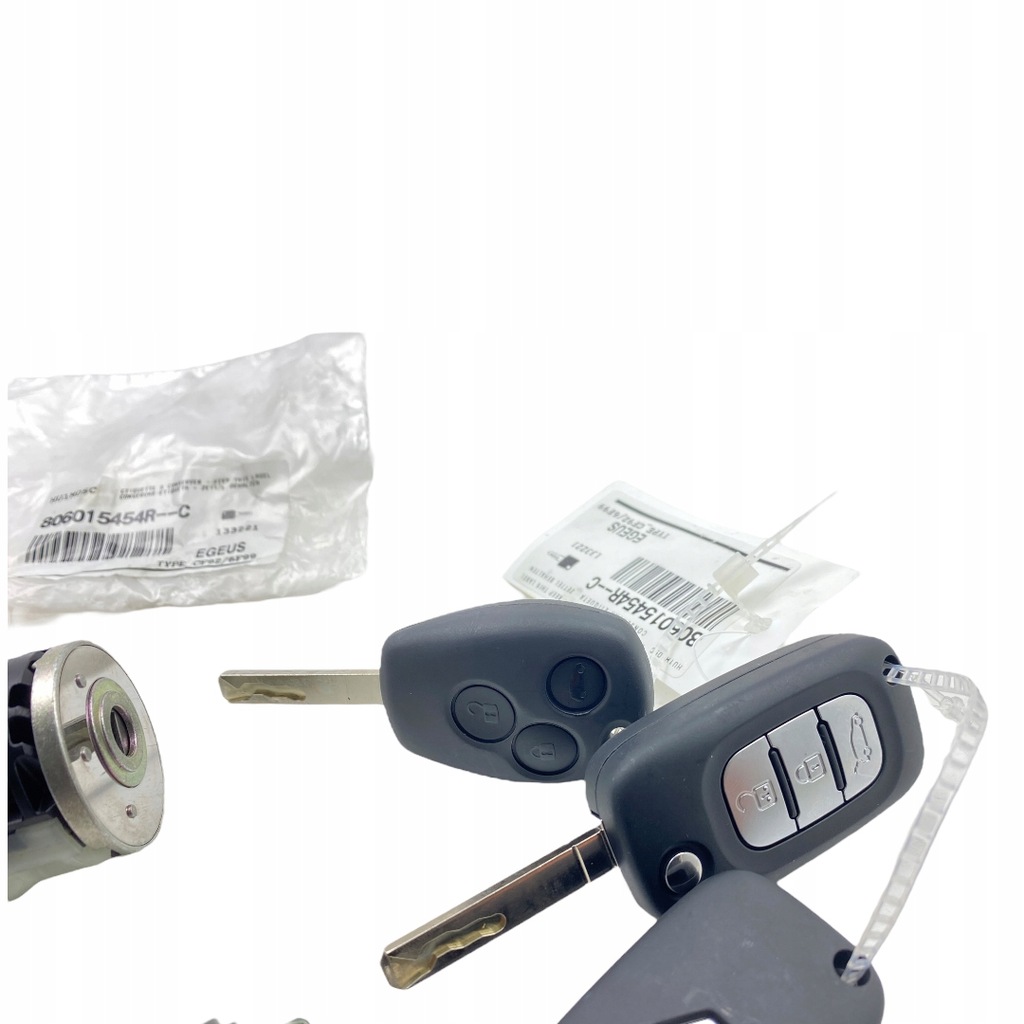 фото №16, Nowa оригинальный номер замок зажигания 3x ключи вкладка renault kangoo ii clio iii modus