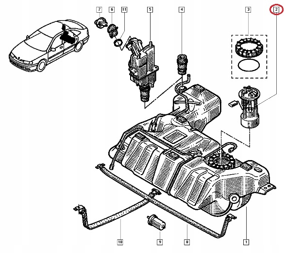фото №6, Датчик уровня топлива renault laguna i 1.9 dci 2.2 d оригинал