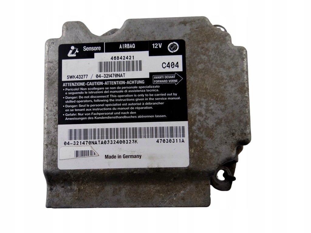 фото №1, Модуль датчик подушка безопасности alfa romeo 147 5wk43277