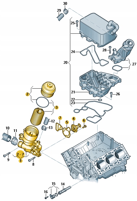 фото №3, Корпус фільтра оливи 3.0 tdi 059115389p оригінал