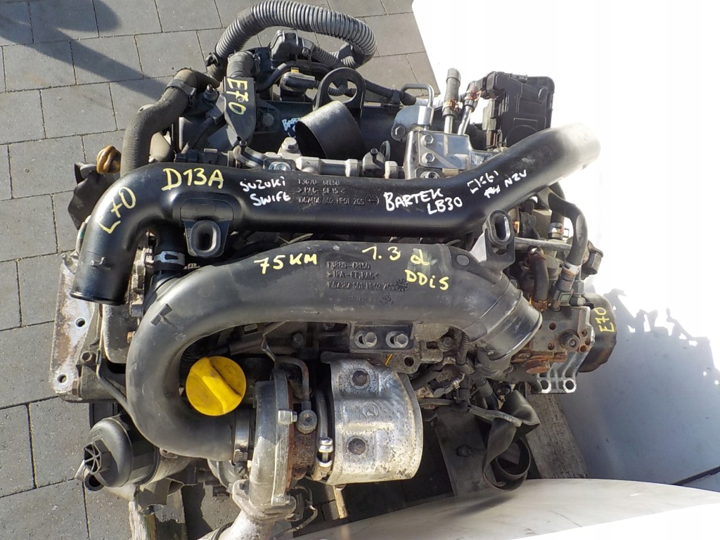 Suzuki swift 14r 1.3 ddis 75km euro 5 двигатель d13a комплектный  film Цена