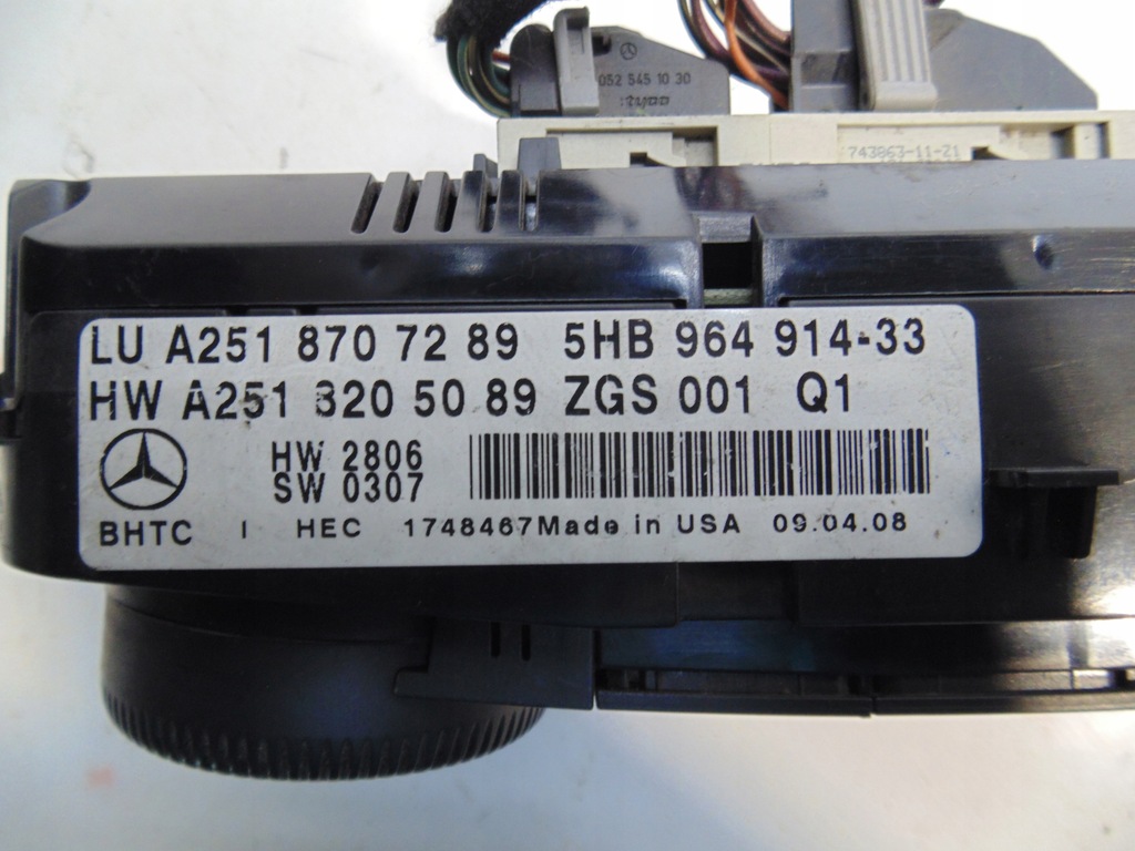 фото №7, Панель кондиціонера обдув mercedes w251 w164