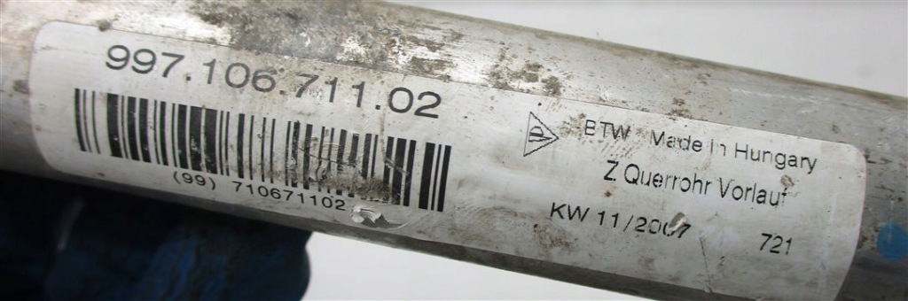 фото №4, Шланг труба wody porsche 911 997 cayman 3.4 3.8 99710671102