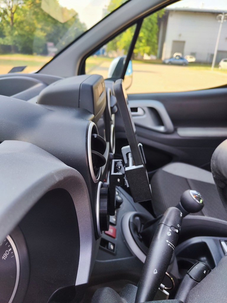 фото №9, Кронштейн na телефон peugeot partner i citroen berlingo чёрный блеск