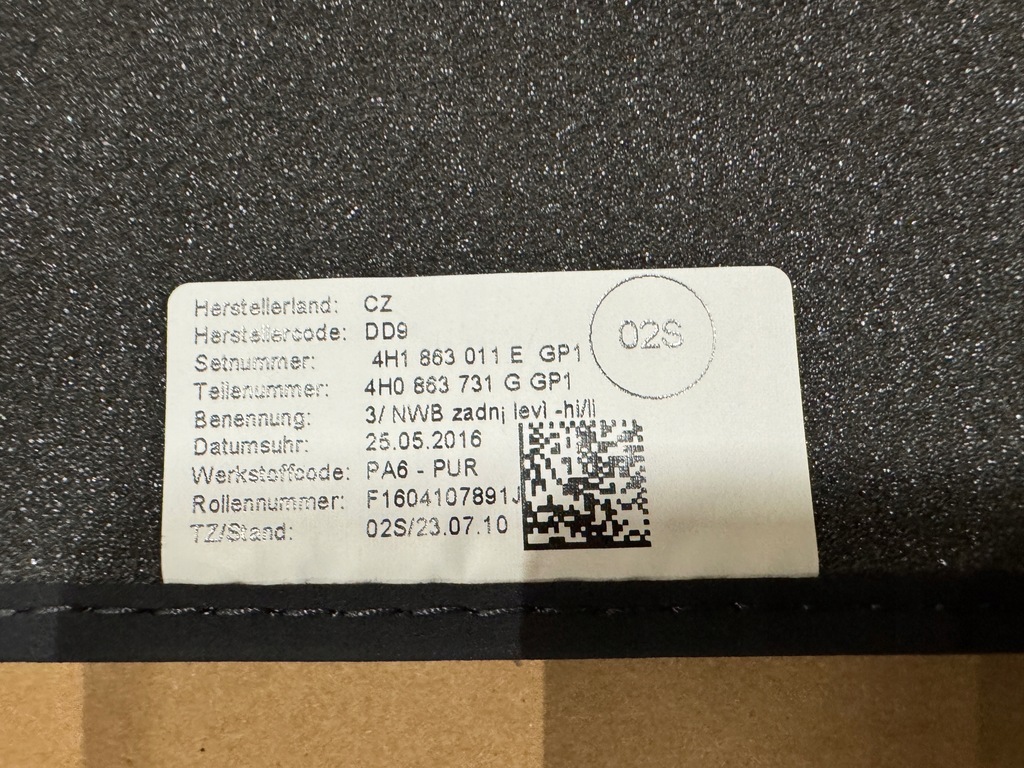 фото №10, Audi a8 s8 4h коврики велюровые оригинал комплект 4h1863011e gp1 demo 18km