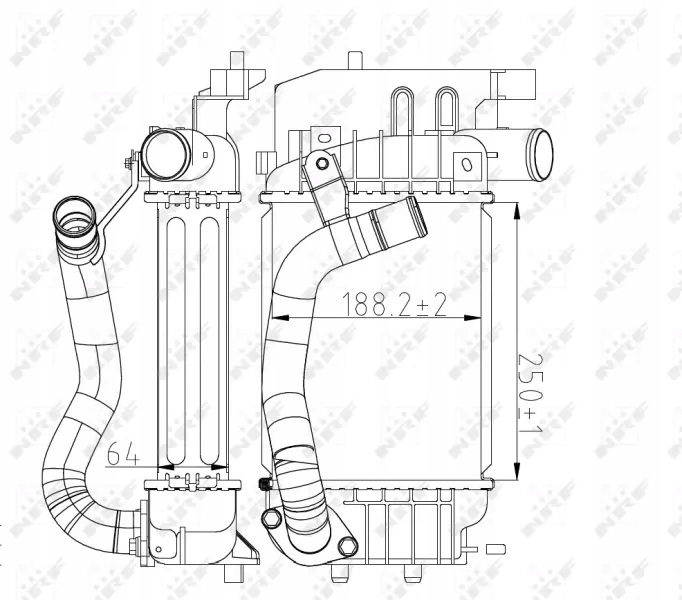Купить 30785/nrf интеркулер toyota yaris 1,4d4 06- nrf