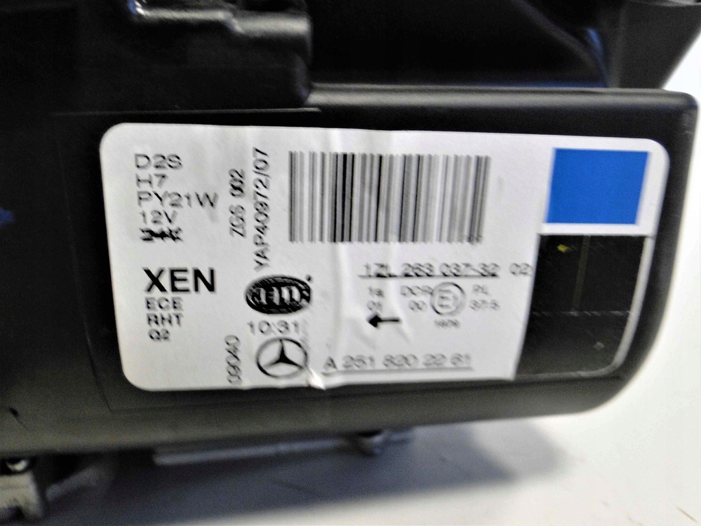 фото №10, Mercedes r w251 251 лампа правая bi-xenon ксенон