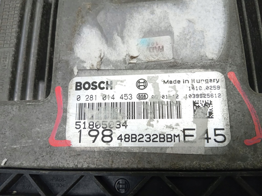 фото №6, Блок управления двигателя fiat bravo ii 1.6 d 0281014453