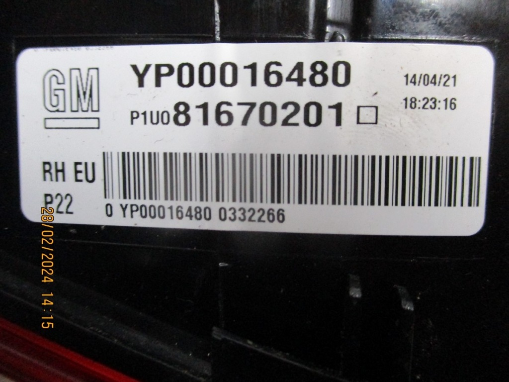 фото №8, Лампа лампи opel grandland x 21r led yp00016580 yp00016480 права ліва задня