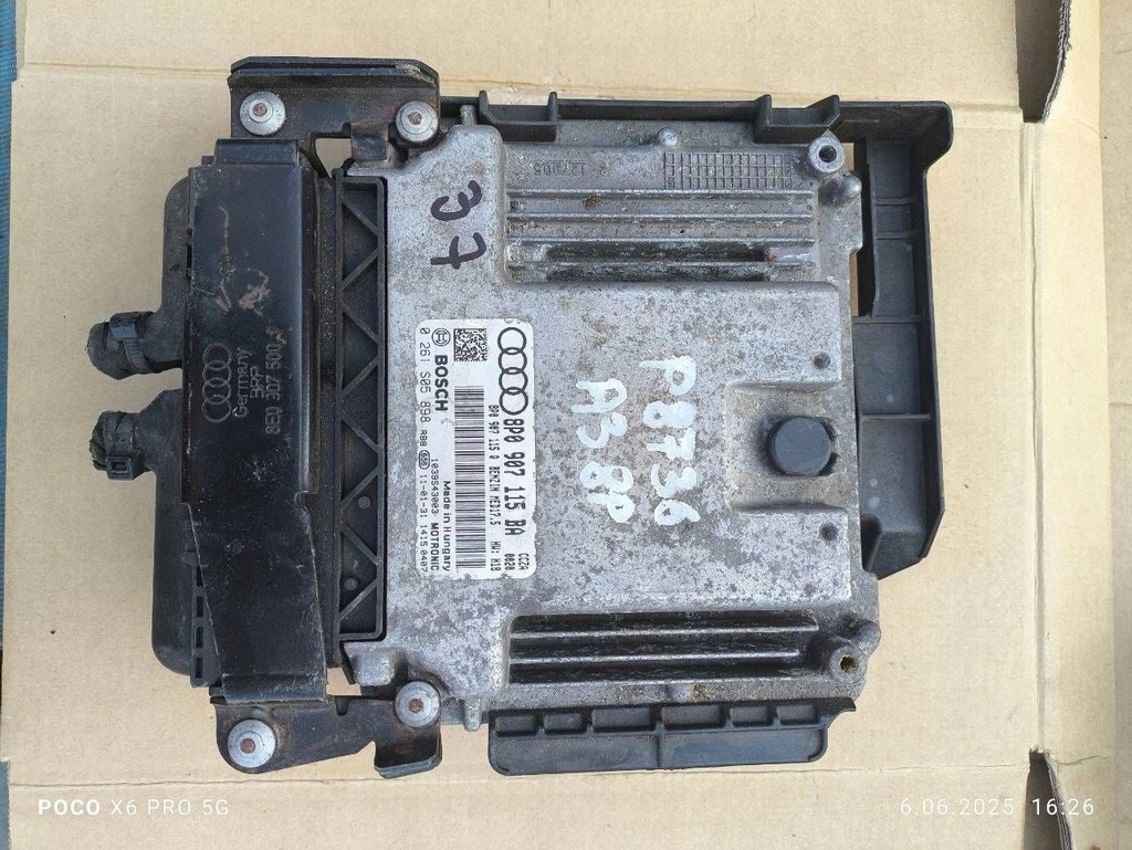 фото №1, Audi a3 s3 8p блок управления 0261s05898 модуль ecu 8p0907115ba