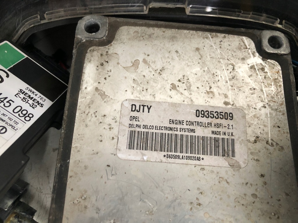 фото №4, Блок керування набір стартовий opel astra ii 1.6 бензин 09353509 djty