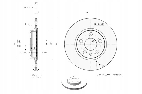 фото №1, Brembo гальмівні диски гальмівні 2szt fiat scudo combinato