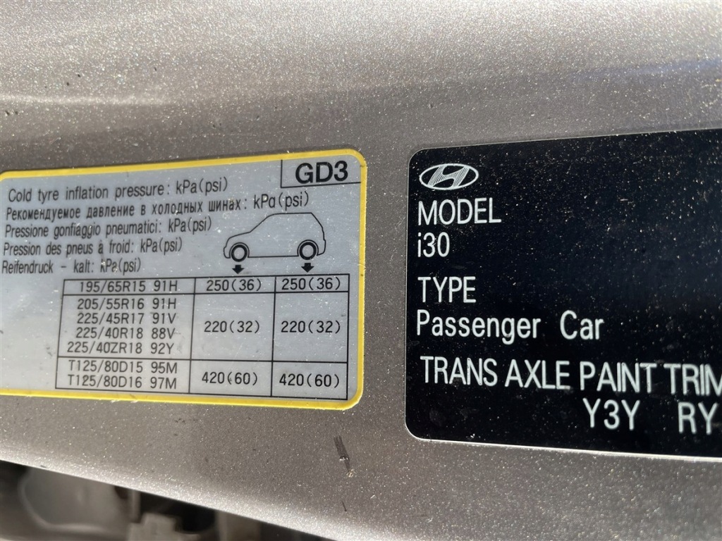 фото №10, Крыло порог правый задняя 5d четверть hyundai i30 2 ii hb цвет y3y 12-17 rok