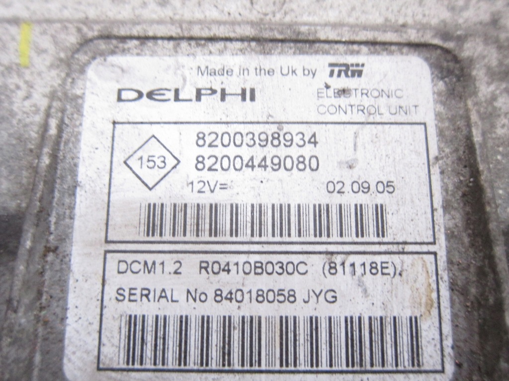 фото №4, Бортовий комп'ютер 8200398934 8200449080 renault modus dci