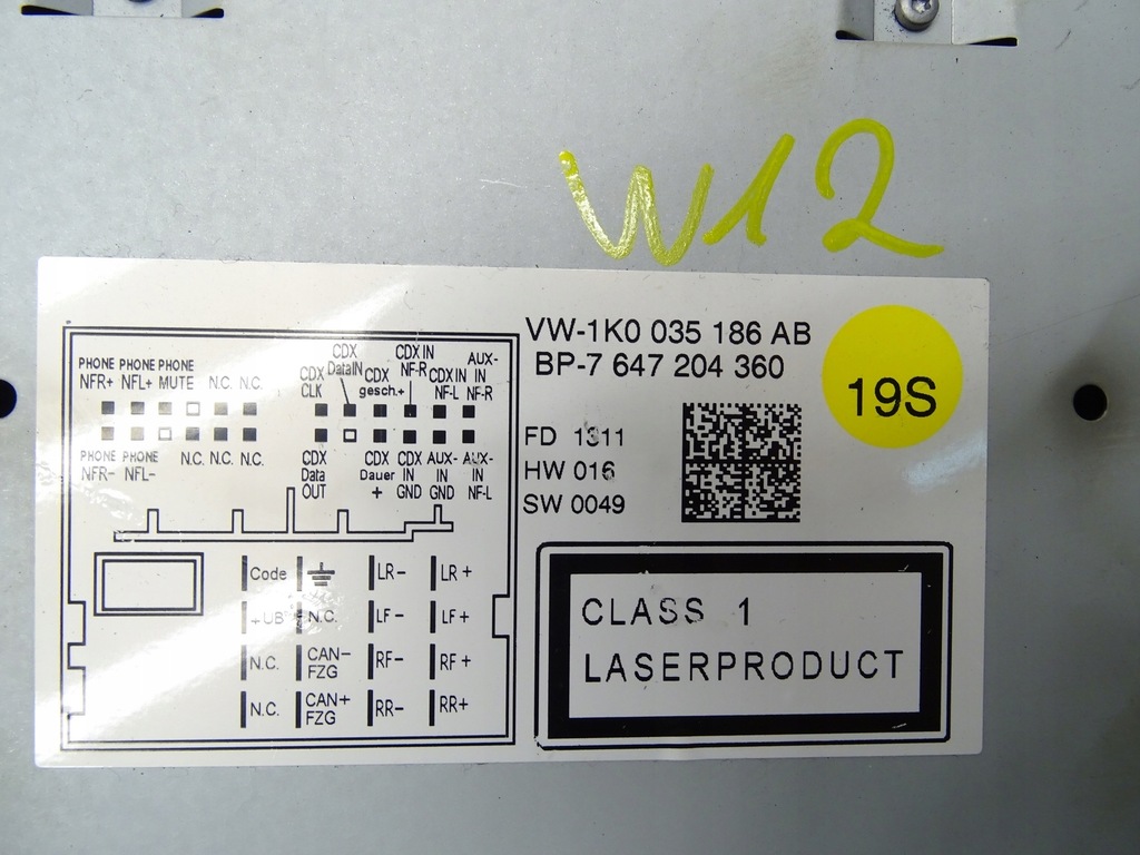 фото №7, Радио cd 1k0035186ab vw passat b7 caddy touran golf vi scirocco