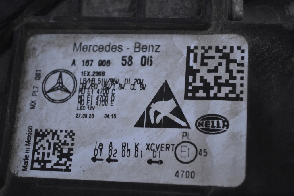 фото №14, Лампа full led правый перед gle w167 правая multibea