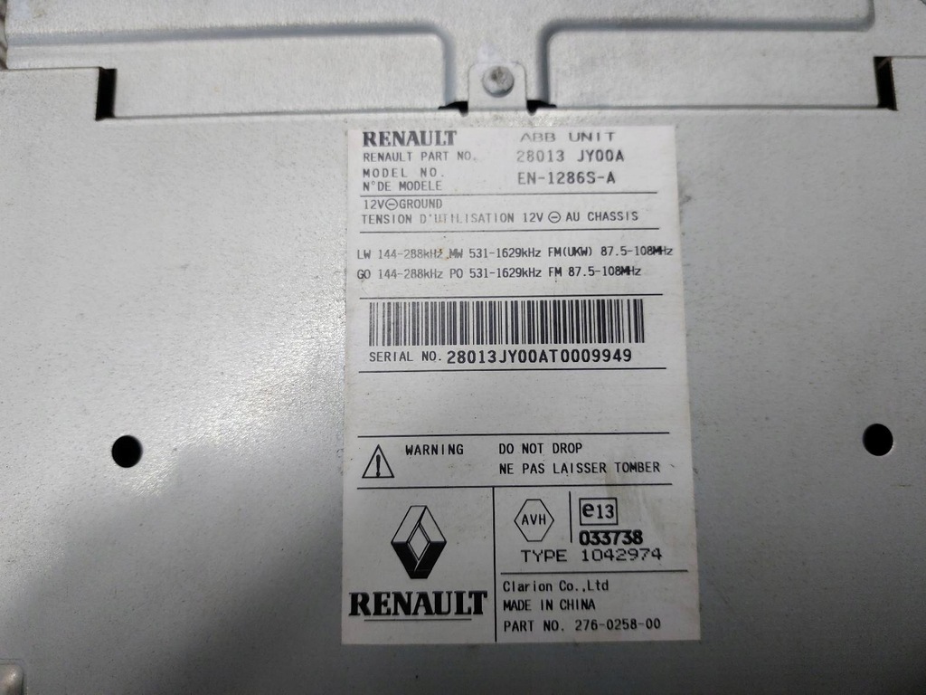 фото №3, Тюнер радио renault koleos i 28013jy00a