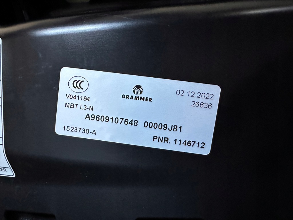 фото №7, Mercedes actros mp4 mp5 сидіння пасажира новий