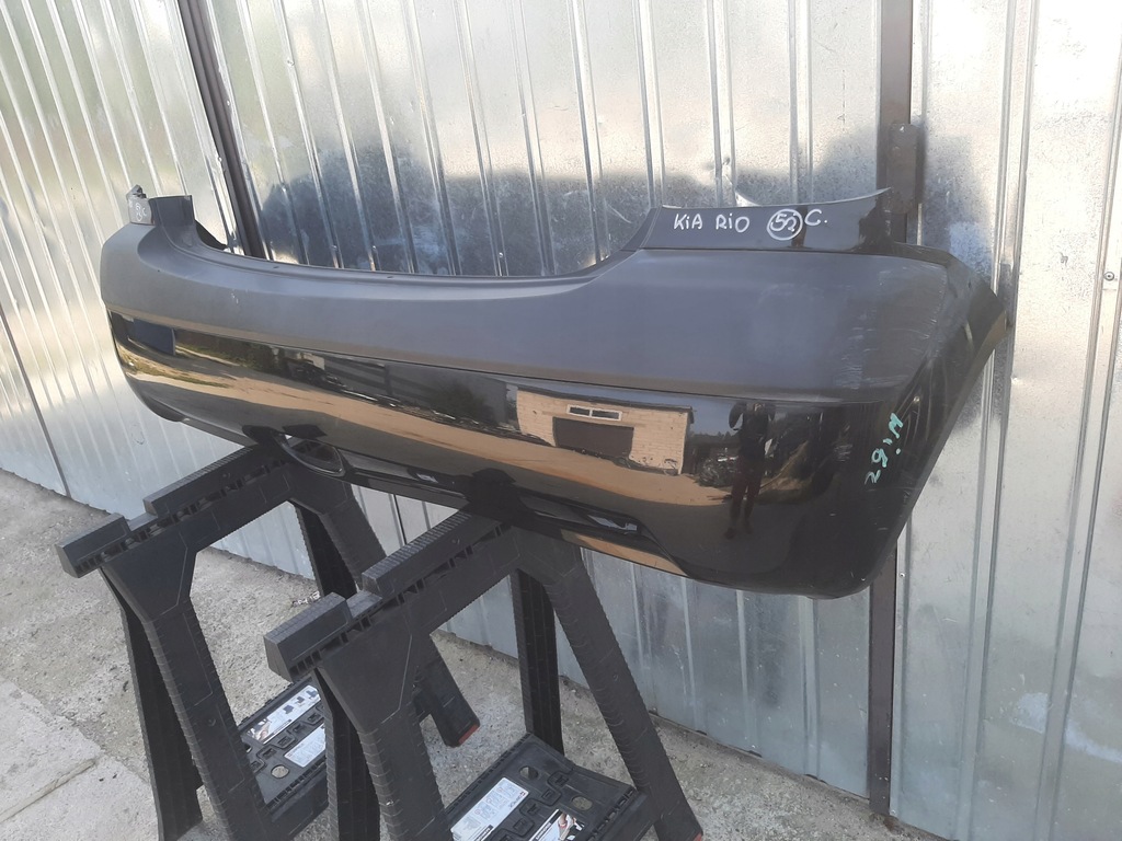 фото №8, Бампер задняя задний kia rio ii 5d 5 дверь lata 2005-2011 чёрный хэтчбек