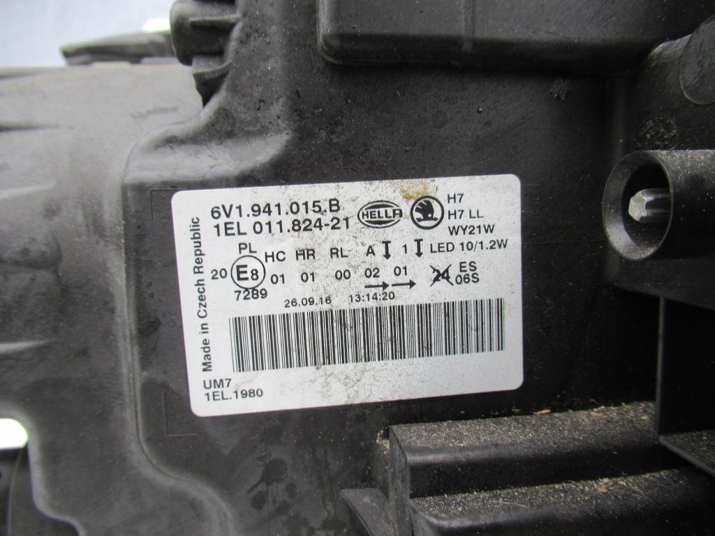 фото №14, Skoda fabia iii 3 6v лампа левая 6v1941015b