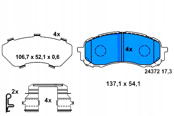 фото №1, Ate тормозные колодки тормозные subaru impreza legacy v outba