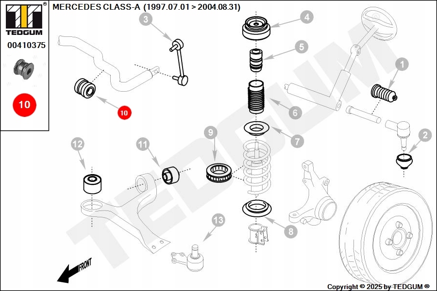 фото №6, Гумовий елемент стабілізатора передній mercedes