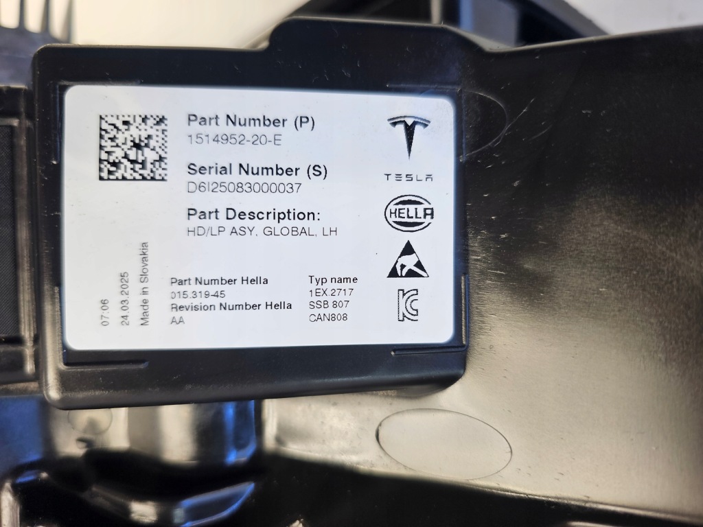 Фара full led tesla model 3 рестайлінг  y 2020- лівий перед європа  ліва 1514952-20-e Недорого