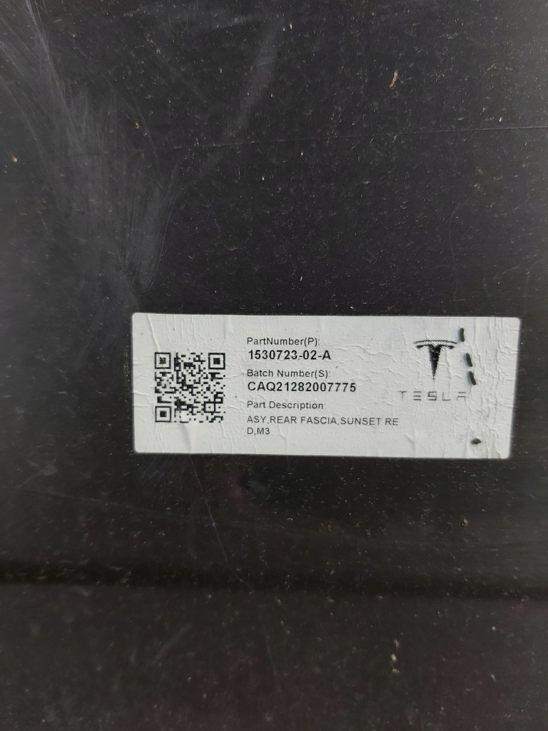 фото №12, Бампер задня задній накладка tesla model 3 оригінал