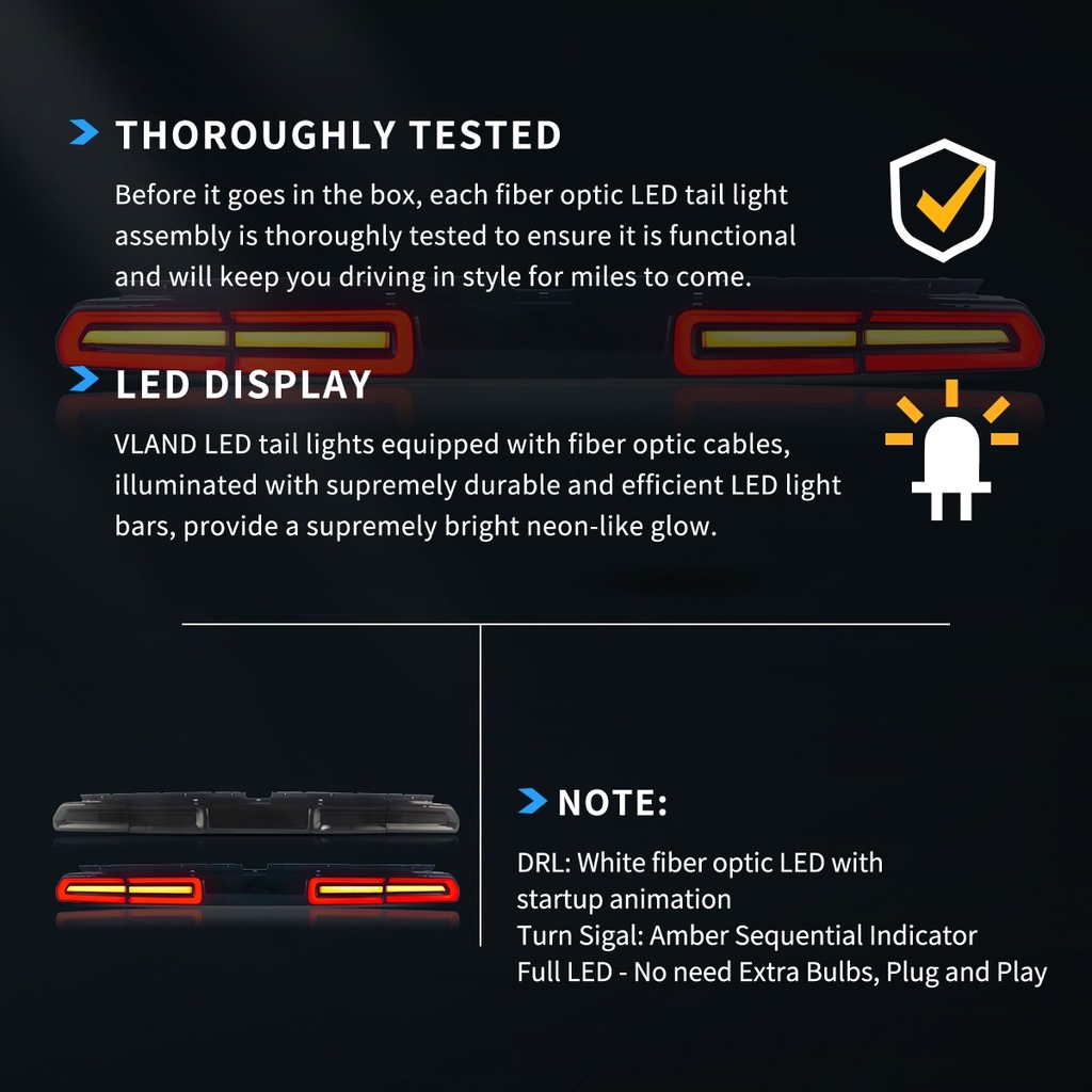 фото №14, Dodge challenger 2008-2014 лампа лампи задня накладка kpl europa led vland red