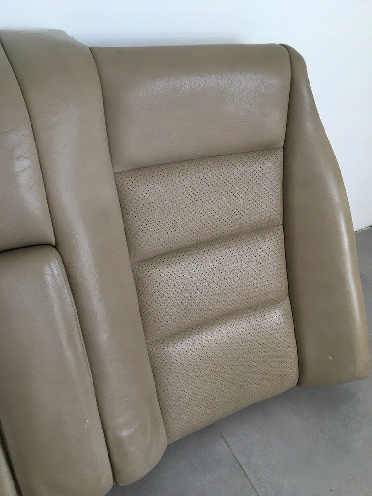 фото №7, Задні спинка заднє сидіння кремовий бежева шкіряний mercedes w124 cabrio a124