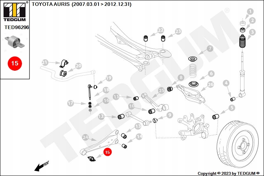 фото №11, Втулки важелів tedgum ted96296