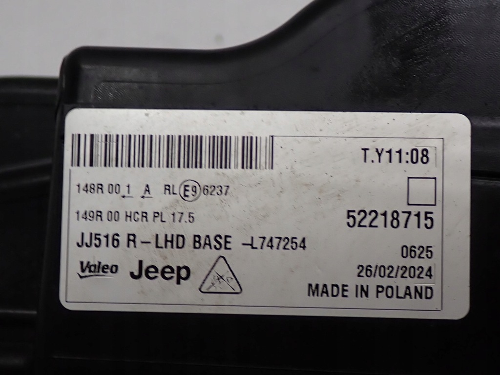 фото №15, Kompletny перед капот лампы бампер europa jeep avenger 1.2 24r