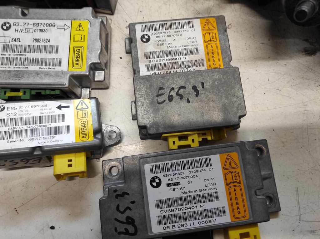 фото №8, Bmw 7 e65 lift 05- подушки безпеки ремені шторки безпеки модулі uk