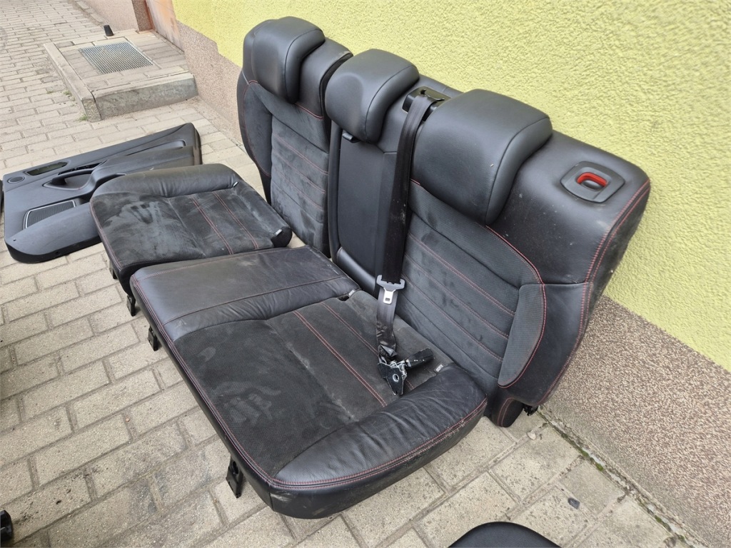 фото №8, Ford mondeo mk4 st сидіння заднє сидіння шкіра alcantara комплект czerwona нитка