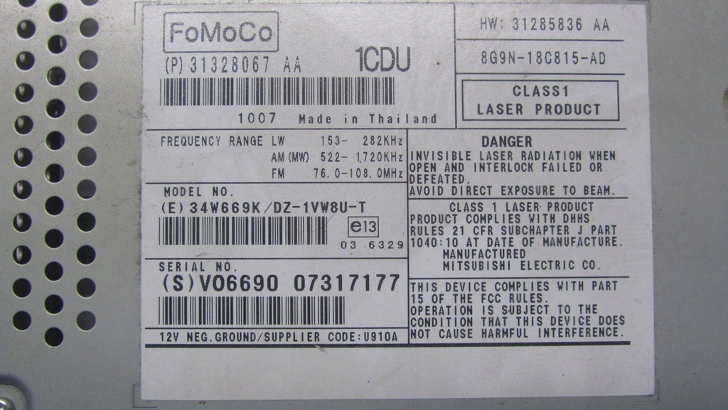 фото №2, Volvo xc60 радио cd 31328067 08-